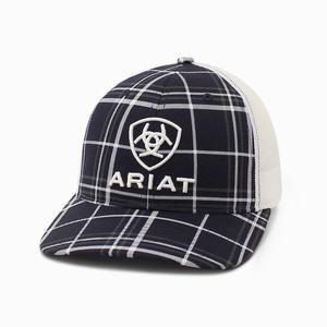 Men's Ariat Stacked Logo Hats Black | BCRV-94781