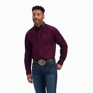 Men's Ariat Team Logo Twill Classic Fit Shirts Multicolor | POEG-64985