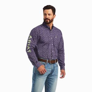 Men's Ariat Team Paulo Classic Fit Shirts Multicolor | TLNI-09617