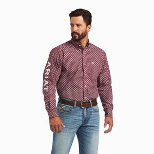 Men's Ariat Team Rhodes Classic Fit Shirts Multicolor | QHUZ-10647