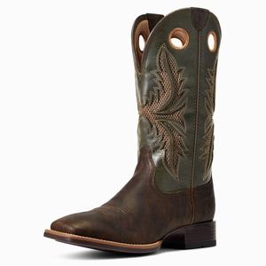 Men's Ariat Toughy VentTek 360 Western Boots Brown | FCPT-19683