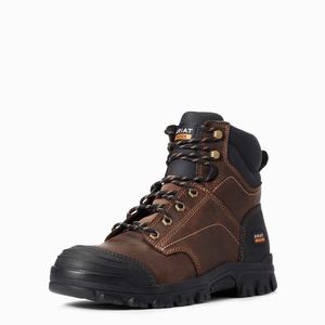 Men's Ariat Treadfast 6" Work Boots Brown | JFDN-50743