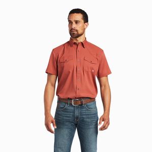 Men's Ariat VentTEK Fitted Shirts Multicolor | QSKT-51702