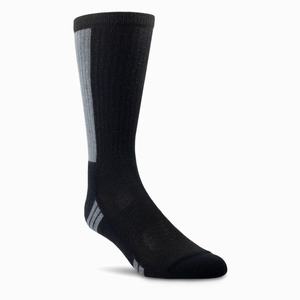 Men's Ariat VentTEK Mid Calf Performance 2 Pair Pack Socks Black | OEXC-31925