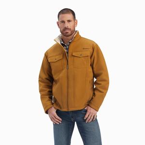 Men's Ariat Vernon Sherpa Jackets Brown | RPLD-73105