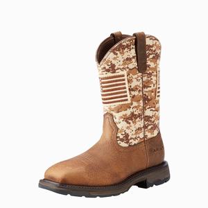 Men's Ariat WorkHog Patriot Work Boots Multicolor | CQAE-13497