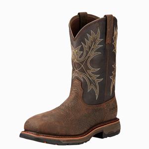 Men's Ariat WorkHog Waterproof Composite Toe Waterproof Boots Brown | MQNJ-89643