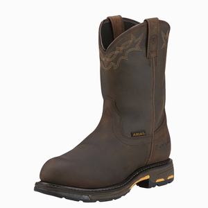 Men's Ariat WorkHog Waterproof Composite Toe Waterproof Boots Brown | USCD-91478