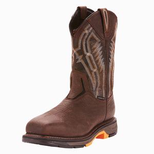 Men's Ariat WorkHog XT Dare Carbon Toe Work Boots Brown | NTDO-67140