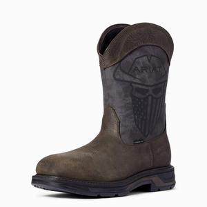 Men's Ariat WorkHog XT Incognito Carbon Toe Work Boots Coffee | KYIQ-26354