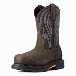 Men's Ariat WorkHog XT Tumbleweed Waterproof Carbon Toe Waterproof Boots Coffee | KZIF-09453