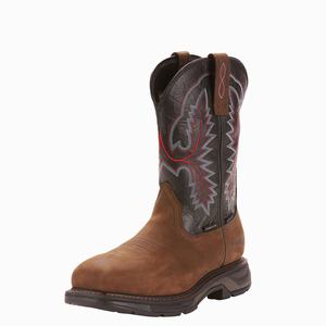 Men's Ariat WorkHog XT Waterproof Carbon Toe Waterproof Boots Brown | XHJL-10678