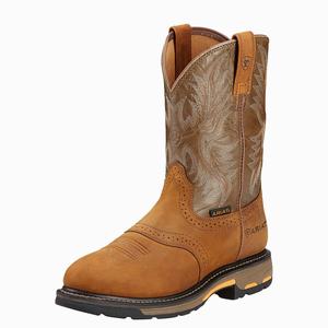 Men's Ariat Workhog Pull-on Work Boots Brown | ICDA-14985