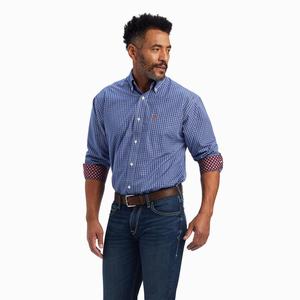 Men's Ariat Wrinkle Free Dash Classic Fit Shirts Multicolor | PYEW-46137