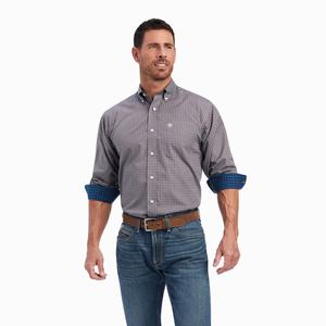 Men's Ariat Wrinkle Free Shea Classic Fit Shirts Multicolor | DNKA-19237