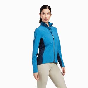 Women's Ariat Andes Full Zip Hoodie Blue / Navy | SMZN-20659