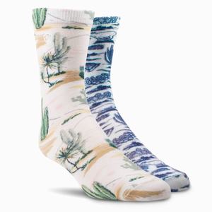 Women's Ariat Arid Landscape Crew 2 Pair Pack Socks Green | UZPA-14832