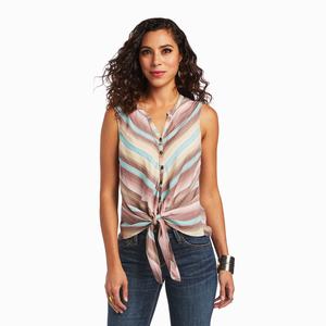 Women's Ariat Baja Tops Stripes | ABUY-67104