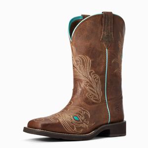 Women's Ariat Bright Eyes II Western Boots Brown | METD-64512