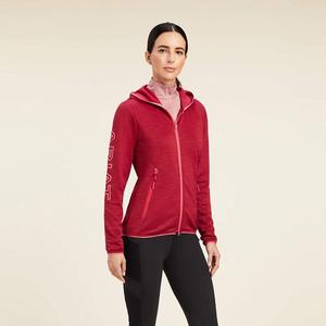 Women's Ariat Byron Full Zip Hoodie Red | OVLA-43065