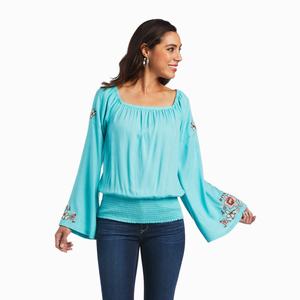 Women's Ariat Chica Del Valle Tops Green | XIUW-12078