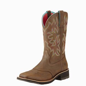 Women's Ariat Delilah Western Boots Brown | WXJN-29106