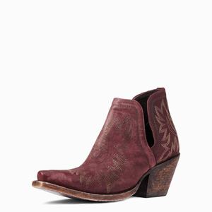 Women's Ariat Dixon Booties Red | LSHI-39601