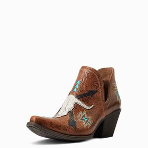 Women's Ariat Encore Southwestern Dress Boots Brown | SDRF-08934