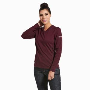 Women's Ariat FR AC Crew Shirts Multicolor | UAZP-05692