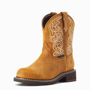 Women's Ariat Fatbaby Heritage Waterproof Western Boots Brown | YNMW-23576