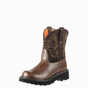 Women's Ariat Fatbaby Western Boots Brown | EMDQ-79382