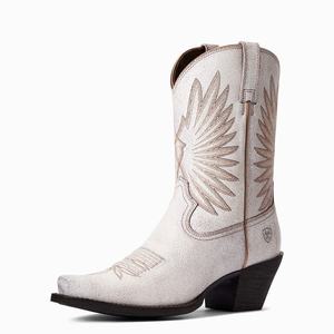 Women's Ariat Goldie Dress Boots White | CNMP-48567