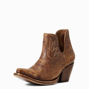 Women's Ariat Hazel Booties Brown | RYGT-84621