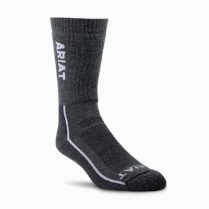 Women's Ariat Heavyweight Merino Wool Steel Toe Performance Socks Grey | OKEH-48390