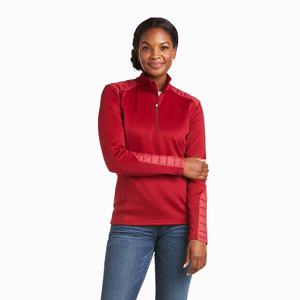 Women's Ariat Ismay 1/2 Zip Hoodie Multicolor | AJTS-70821