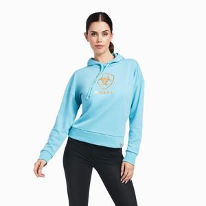 Women's Ariat Just Hoodie Blue | WEMF-39618