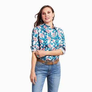 Women's Ariat Kirby Stretch Tops Green | IQAS-14987