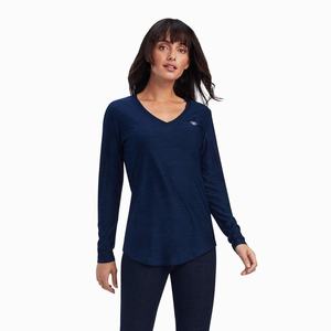 Women's Ariat Laguna Tops Navy | GYJX-85124