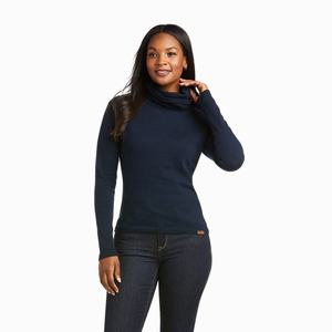 Women's Ariat Lexi Sweaters Navy | BHUY-37529