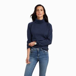 Women's Ariat Lexi Sweaters Navy | FGXN-40981