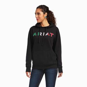 Women's Ariat Mexico Hoodie Black | IZQX-21087