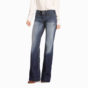 Women's Ariat Mid Rise Stretch Entwined Skinny Jeans Blue | SGRF-37846