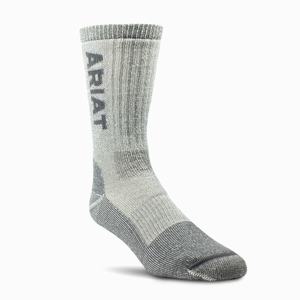 Women's Ariat Midweight Merino Wool Blend Steel Toe Socks Grey | UDXI-63019