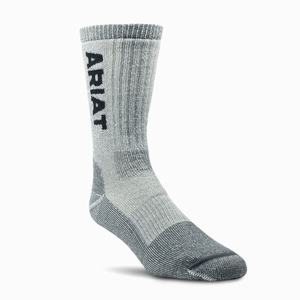 Women's Ariat Midweight Merino Wool Blend Steel Toe Socks Black | XWMK-45210