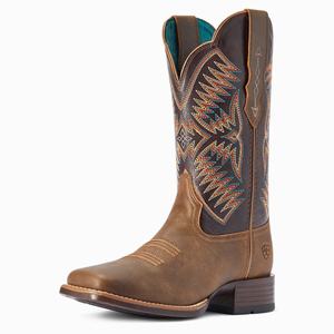 Women's Ariat Odessa Western Boots Brown | QLFR-95410