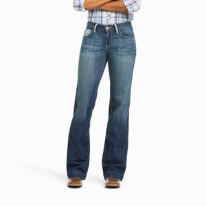 Women's Ariat Perfect Rise Angela Skinny Jeans Blue | GRUX-09235