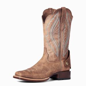 Women's Ariat Primetime EZ Zip Western Boots Brown | NICJ-67340