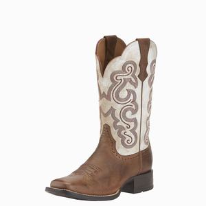 Women's Ariat Quickdraw Western Boots Beige | UTIH-98764