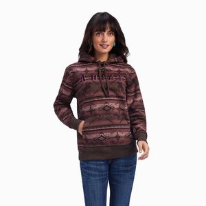 Women's Ariat REAL Allover Print Hoodie Multicolor | EMAI-39754