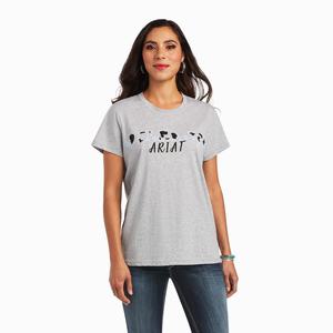 Women's Ariat REAL Cow Pasture Tops Grey | SHAG-26483